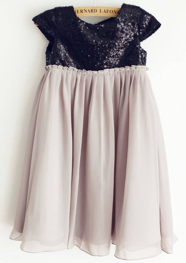 A-Line/Princess Chiffon Short Sleeves One-shoulder Asymmetrical  Flower Girl Dresses