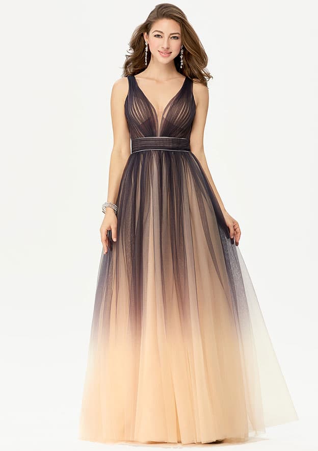 sachin and babi light blue dress Ombre Glitter Tulle Ombre Velvet Sequin Shimmer Sequin Prom Dresses main image 0
