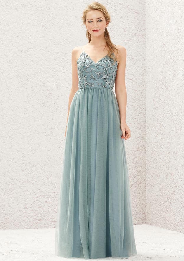 Tulle Dusty Blue Bridesmaid Dresses: Buy Women's Dresses Online at STACEES