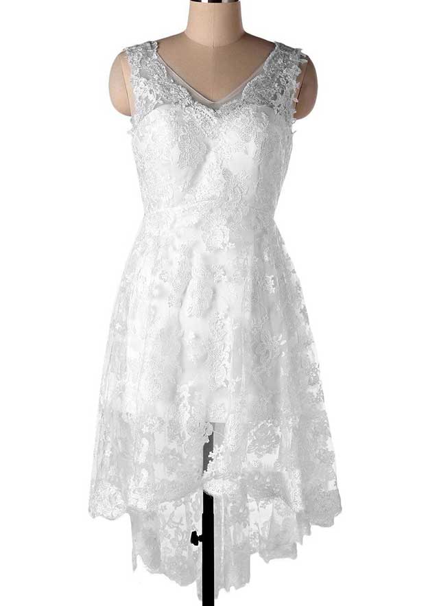 navy blue dress for baby girl Short Asymmetrical Wedding Dress main image 0