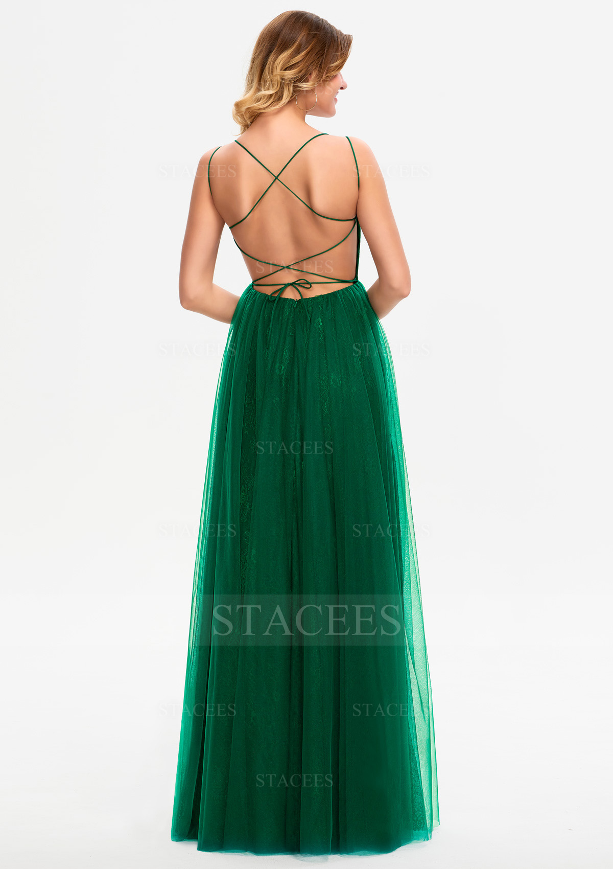 slim fit dress slacks Zapaka Women Dark Green Prom Dress with Appliques Mermaid Lace-Up Back Party Dress, Dark Green / US20W