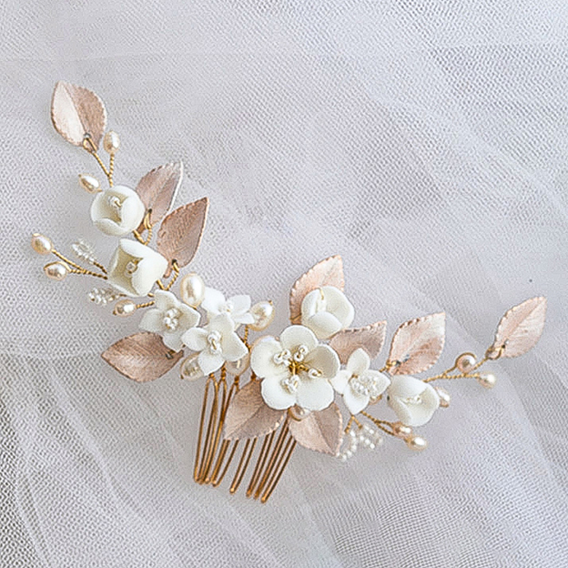 Elegant Pearl and Gold Women\'s Headpiece Amazon.com : Eliongpu Flower Headband for Women Pearl Vine  main image 4