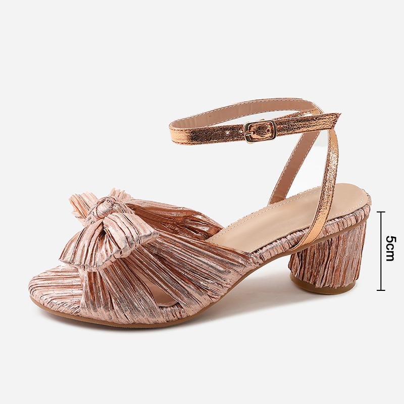 Sandales Femme Me Too à Bout Ouvert (peeptoe) Avec Nœud Satin Champagne - Taille 10 US, Neuves Sans Boîte
