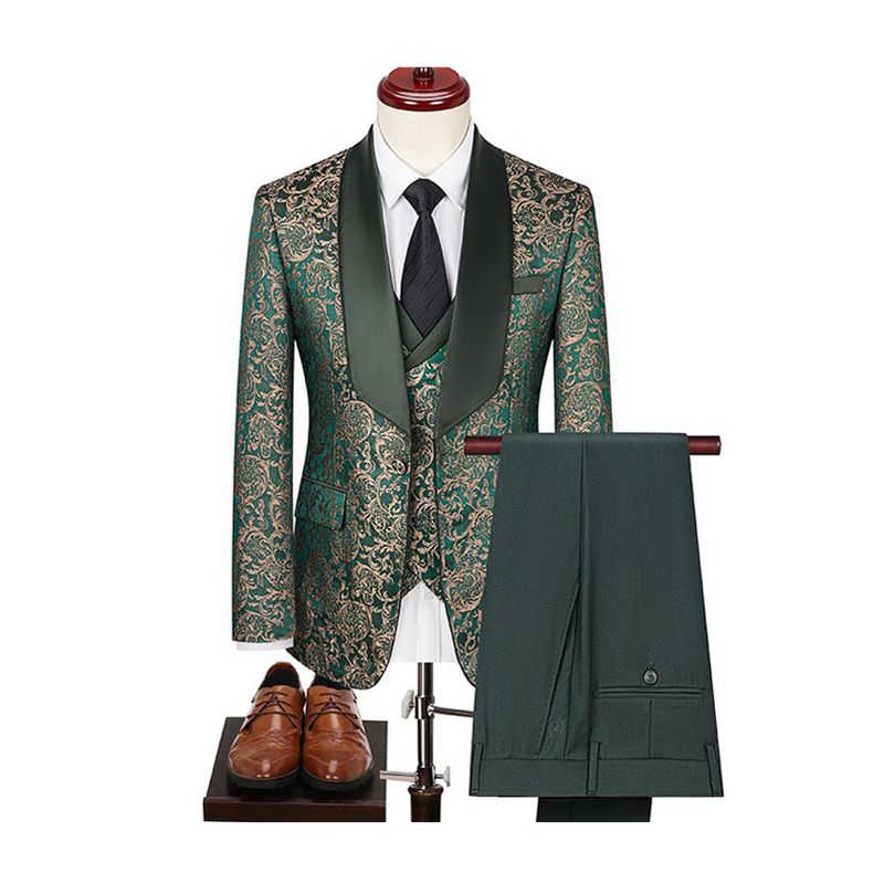Shawl Lapel Single Breasted 3 Piece Men's Prom Suit
