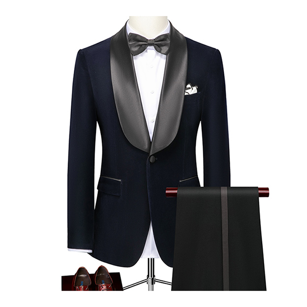 Shawl Lapel Single Breasted 2 Piece Men's Wedding Suit 
