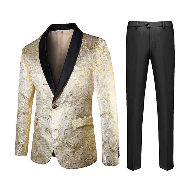 Shawl Lapel Single Breasted 2 Piece Men's Prom Suit 