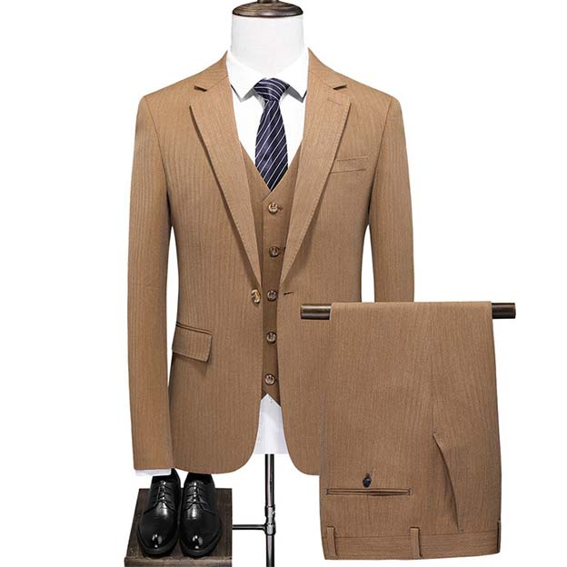 Notch Lapel Single Breasted 3 Piece Men's Prom Suit 