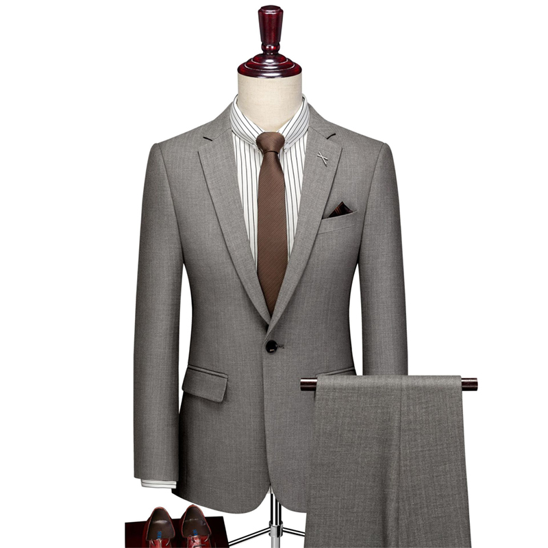 Notch Lapel Single Breasted 2 Piece Men's Wedding Suit