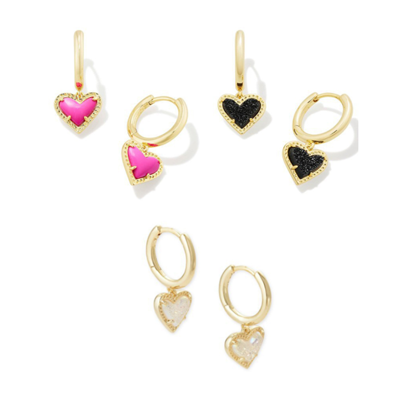 Beautiful Exquisite Female Copper Resin Heart Earrings