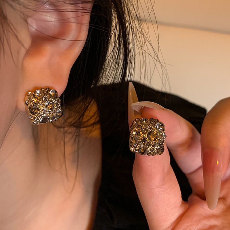 Sparking Unique Women's Alloy Earrings with Cubic Zirconia