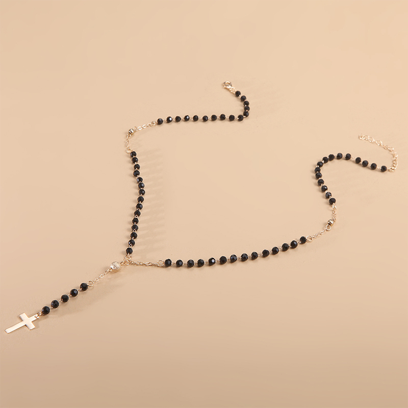 Charming Chic Women's Cross Alloy Necklace with Crystal