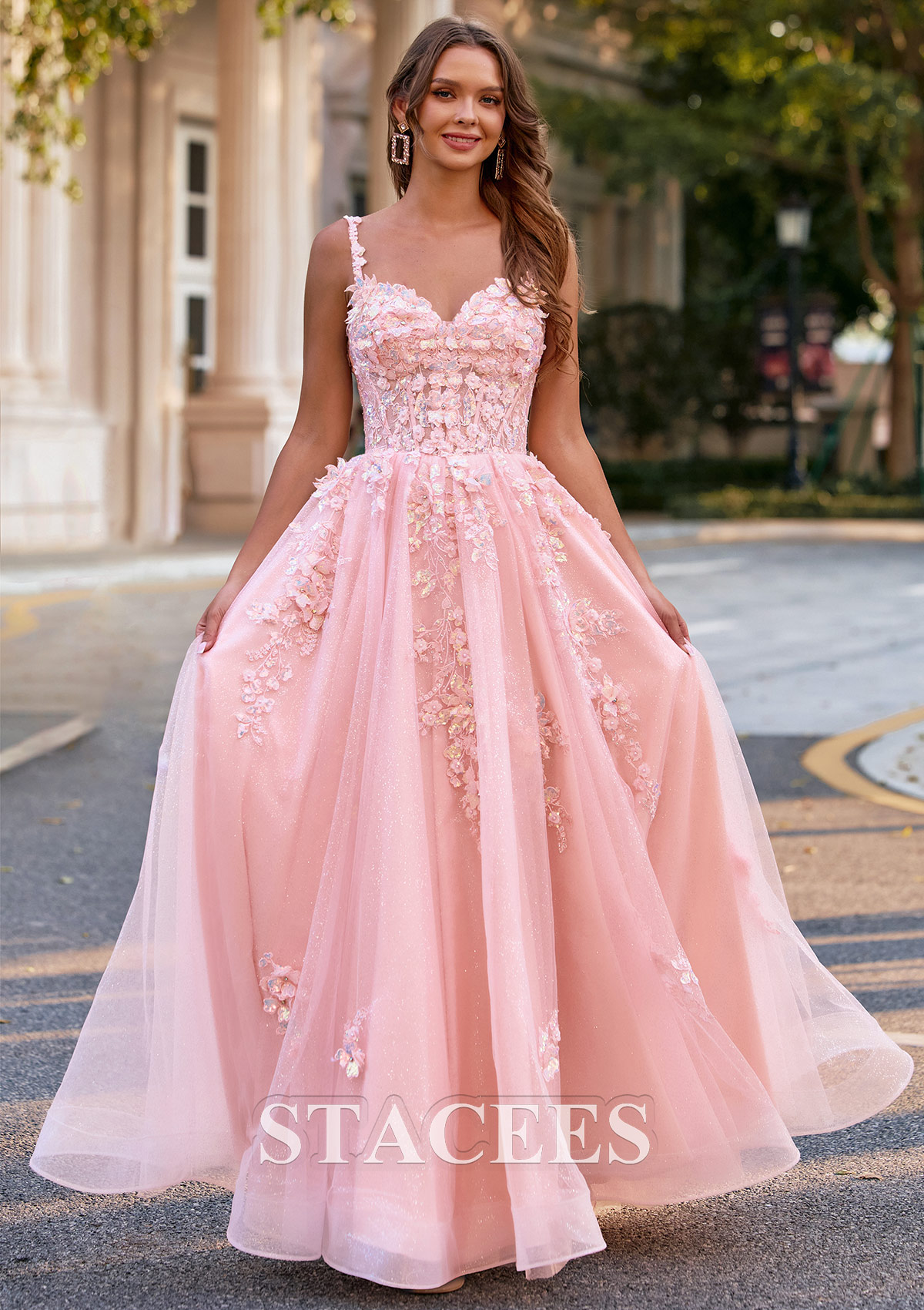 Stacees Prom Dresses Reviews A-Line V-Neck Beaded Tulle Long Prom Dresses  Burgundy Prom Dress
