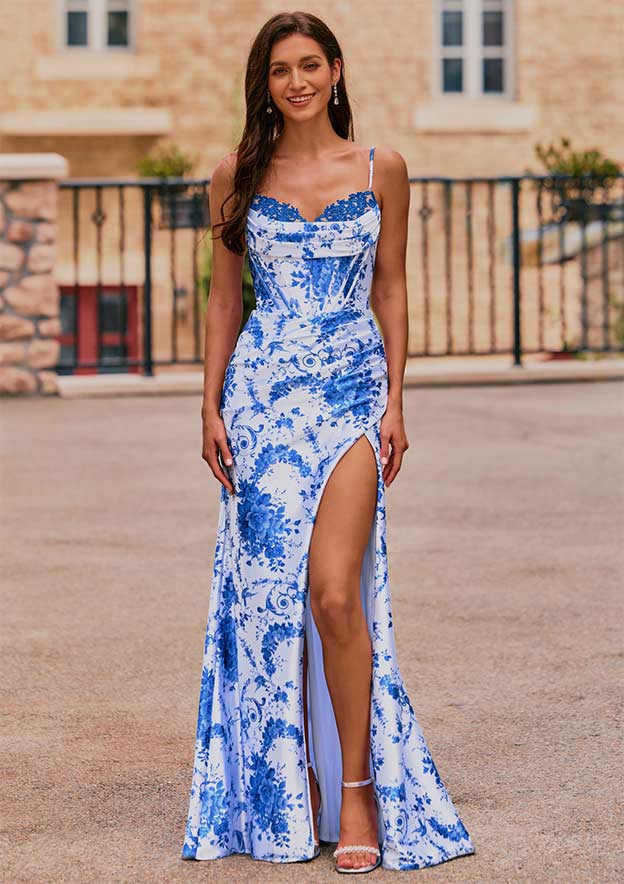 princess polly baby blue dress Ombre Chiffon Shinny Prom Dresses Evening Formal Dress cg25313 – classygown main image 1