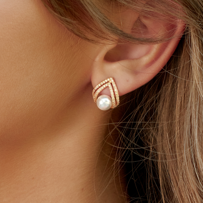 Attractif exquis filles gouttes alliage boucles d'oreilles avec perles d'imitation strass