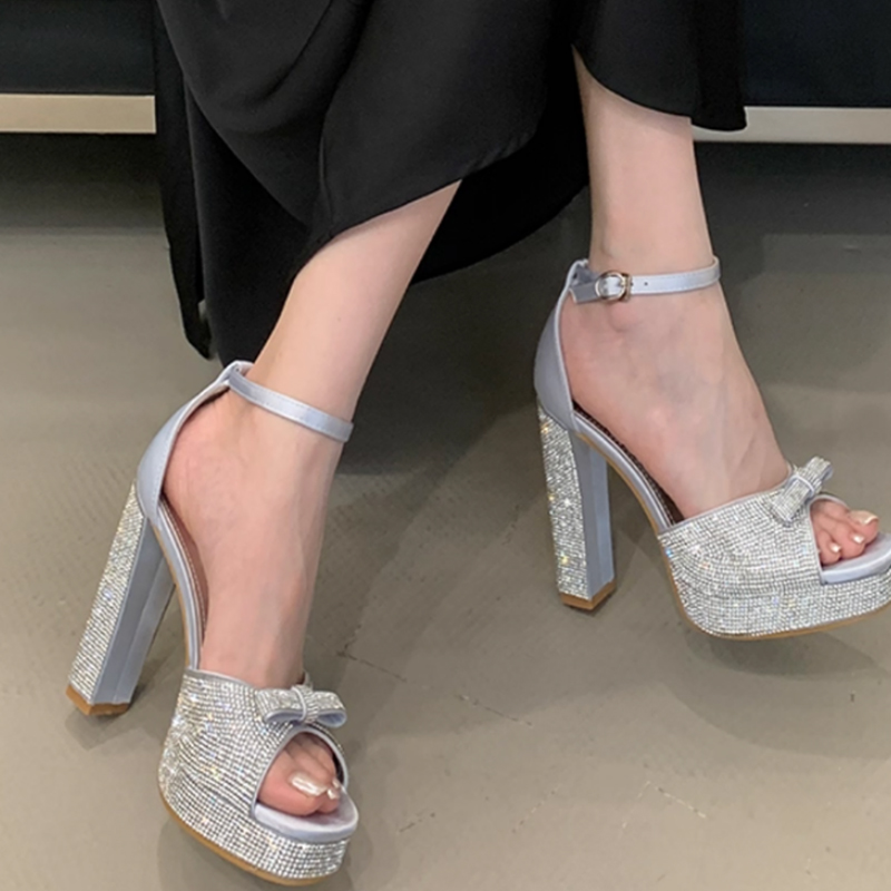 Femmes cuir microfibre talons à bout ouvert sandales occasion spéciale chaussures de mode